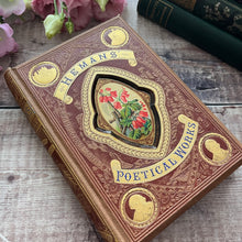 Load image into Gallery viewer, Mrs Heman's Poetical Works Fine Cloth Binding by Gall and Inglis Book