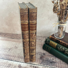 Load image into Gallery viewer, 1814 Poems of William Cowper Two Volumes Half Leather Antiquarian Books