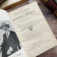 Load image into Gallery viewer, 1912 Poems of Robert Bridges Half Vellum Book Antique Fine Binding