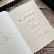 Load image into Gallery viewer, 1859 The Poetical Works of Oliver Goldsmith Unusual Purple Cloth Binding