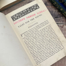 Load image into Gallery viewer, Tales for Young People by Maria Edgeworth Floral Victorian Book