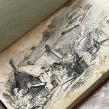 Load image into Gallery viewer, Early Victorian Manuscript Book; Hand Written Poetry and Illustrated Acrostic WORN