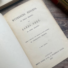 Load image into Gallery viewer, 1879 Wuthering Heights and Agnes Grey by Emily and Anne Bronte; Rare Victorian Book