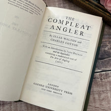 Load image into Gallery viewer, 1958 The Compleat Angler by Izaac Walton; Rebound in Half Leather