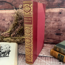 Load image into Gallery viewer, 1929 The Hundred Best English Essays Half Calf Leather Antique Book Marbled