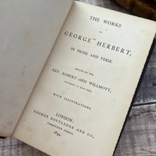 Load image into Gallery viewer, 1854 The Poetical Works of George Herbert; Full Morocco Gilt Gauffered Edges