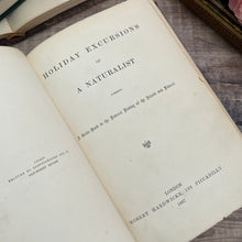 Load image into Gallery viewer, 1867 Holiday Excursions of A Naturalist by Robert Garner; First Edition; Rebound Full Leather