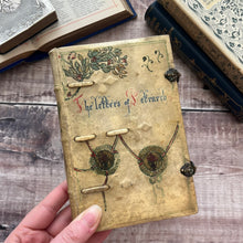 Load image into Gallery viewer, 1901 Thoughts from the Letters of Petrarch Full Vellum Binding with Beautiful Cherub Metal Clasps