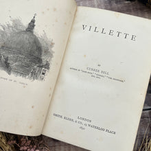 Load image into Gallery viewer, 1891 Villette by Charlotte Bronte Half Leather REBACKED Late Victorian Book