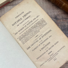 Load image into Gallery viewer, 1815 A Thousand Notable Things On Various Subjects; Rebound in Quarter Leather