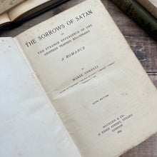 Load image into Gallery viewer, 1895 The Sorrows of Satan by Marie Corelli; Sixth Edition Victorian Book