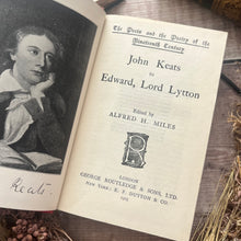 Load image into Gallery viewer, 1905 Keats to Lytton Poets of the Nineteenth Century Beautiful Floral Spine