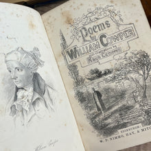 Load image into Gallery viewer, Cowper's Poetical Works Poems Poetry Vintage Antique Full Tree Calf Leather