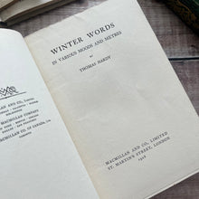 Load image into Gallery viewer, 1928 Winter Words in Various Moods and Metres by Thomas Hardy; Uncut Pages with DJ