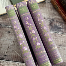 Load image into Gallery viewer, Collection of Three French Books by Comtesse de Segur; Floral Lilac Bindings 1979