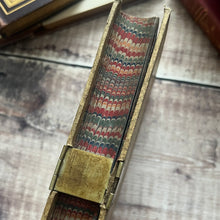 Load image into Gallery viewer, Victorian Hand Written Accounting Book with Clasp and Marbled Edges