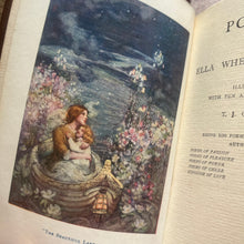 Load image into Gallery viewer, Poems of Ella Wheeler Wilcox; Yapp Leather Suede with Floral Gilt