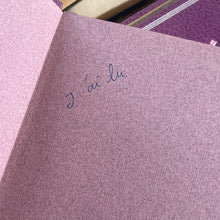 Load image into Gallery viewer, Collection of Three French Books by Comtesse de Segur; Floral Lilac Bindings 1979