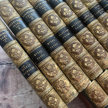Load image into Gallery viewer, 1830's Collection of The Works of Maria Edgeworth in 18 Volumes Georgian Half Leather Set
