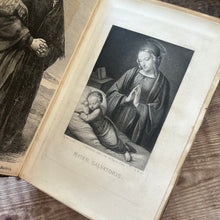 Load image into Gallery viewer, Full Leather Langage Des Fleurs; Transformed into a Scrap Book of Religious Images