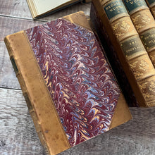 Load image into Gallery viewer, 1880's Complete Collection of the Life & Works of the Bronte Sisters Half Leather Marbled (Et)
