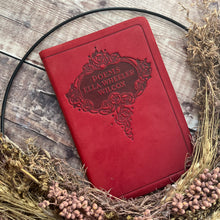 Load image into Gallery viewer, Poems of Ella Wheeler Wilcox Miniature Yapp Leather Suede Binding Antique Roses Book