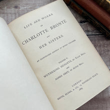 Load image into Gallery viewer, 1880's Complete Collection of the Life & Works of the Bronte Sisters Half Leather Marbled (Et)