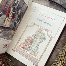 Load image into Gallery viewer, The Chimes by Charles Dickens Full Suede Leather Yapp Binding