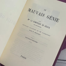 Load image into Gallery viewer, Collection of Three French Books by Comtesse de Segur; Floral Lilac Bindings 1979