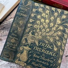 Load image into Gallery viewer, 1895 Pride and Prejudice by Jane Austen Rare Peacock Binding Very Good Condition (Et)