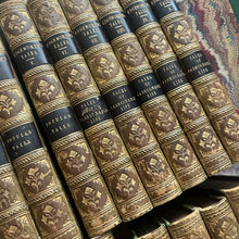 Load image into Gallery viewer, 1830's Collection of The Works of Maria Edgeworth in 18 Volumes Georgian Half Leather Set