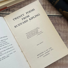 Load image into Gallery viewer, 1918 Twenty Poems by Rudyard Kipling Beautiful Leather Book