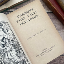 Load image into Gallery viewer, Hans Christian Andersen's Fairy Tales Antique Book with Floral Gilt Spine