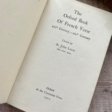 Load image into Gallery viewer, 1920 The Oxford Book of French Verse; Full Leather Antique Book