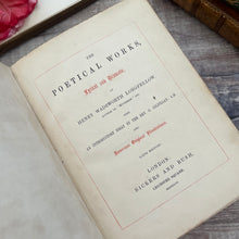 Load image into Gallery viewer, 1856 The Poetical Works of Longfellow; Full Morocco Gilt Gauffered Edges
