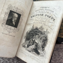 Load image into Gallery viewer, 1825 Select British Poets Half Leather Bindings Two Volume Set Georgian Books