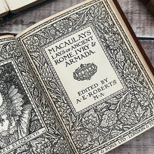Load image into Gallery viewer, Macaulay's Lays of Ancient Rome **Edited Edition** Antique Limp Leather Book