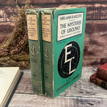 Load image into Gallery viewer, 1959 The Mysteries of Udolpho by Mrs Ann Radcliffe Two Volume Edition