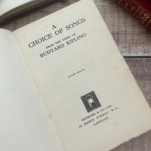 Load image into Gallery viewer, 1925 A Choice of Songs by Rudyard Kipling; Full Leather Floral Binding