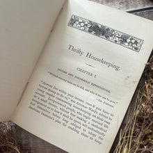 Load image into Gallery viewer, Thrifty Housekeeping by Florence Stacpoole; Full Leather Late Victorian Book