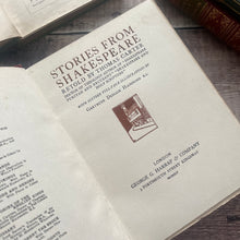 Load image into Gallery viewer, 1914 Stories from Shakespeare Pretty Floral Art Nouveau Binding Illustrated Book