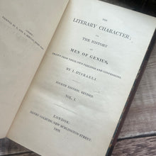 Load image into Gallery viewer, 1828 The Literary Character by I.Disraeli; Half Morocco with Marbled Edges