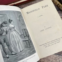 Load image into Gallery viewer, Mansfield Park by Jane Austen Half Leather Marbled Rebound Antique Book