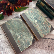 Load image into Gallery viewer, 1814 Poems of William Cowper Two Volumes Half Leather Antiquarian Books