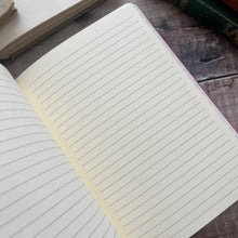 Load image into Gallery viewer, A5 Embossed Vegan Leather Notebook...Alice in Wonderland Theme