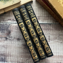 Load image into Gallery viewer, Set of 3 Antique Full Leather Robert Louis Stevenson with Floral Gilt to Spine