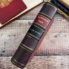 Load image into Gallery viewer, Mansfield Park by Jane Austen Half Leather Marbled Rebound Antique Book