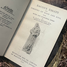 Load image into Gallery viewer, 1920's Bacon's Essays and Colours of Good and Evil Tree Calf Leather Book