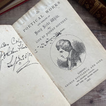 Load image into Gallery viewer, 1867 The Poetical Works of Henry Kirke White Full Morocco Leather Victorian Book