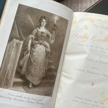 Load image into Gallery viewer, Set of 4 Antique Full Leather William Makepeace Thackeray Books with Floral Spines